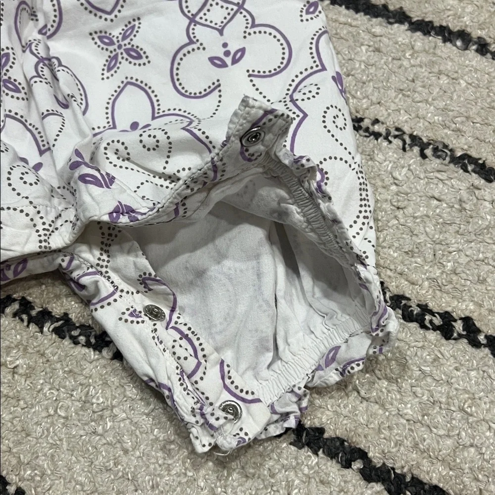 GAP Purple and White Baby Romper